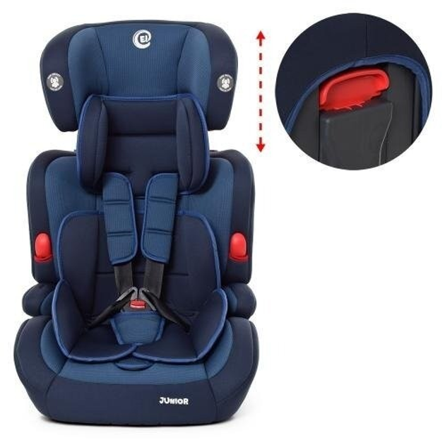 Детское автокресло 2в1 El Camino Junior ME 1008 2 серо синее ...