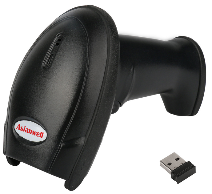 Сканер штрих-кодов CCD беспроводный AsianWell AW-9108RB чёрный (AW ...