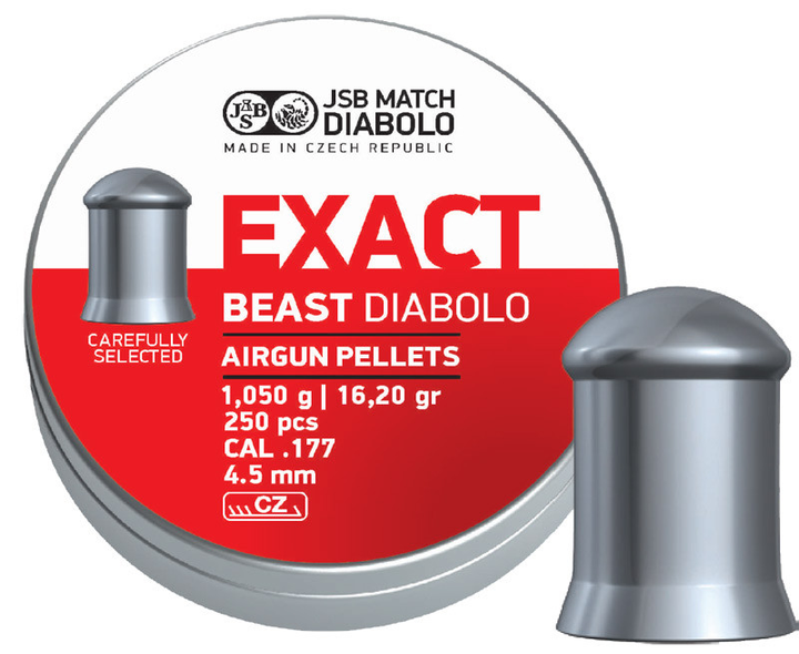 Пули пневматические (для воздушки) 4,5мм 1,05г (250шт) JSB Diabolo Exact Beast. 14530538 - изображение 1