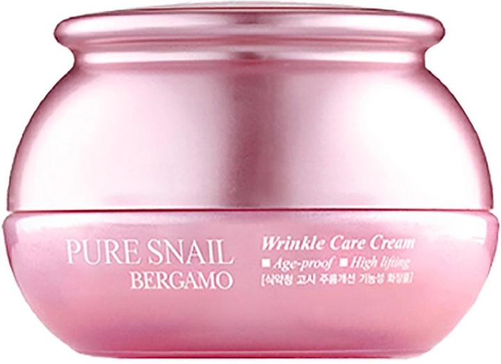 Антивозрастной восстанавливающий крем для лица Bergamo Pure Snail Wrinkle Care Cream с Муцином Улитки, Аденозином и Растительными экстрактами 50 г (8809180018209) - изображение 1