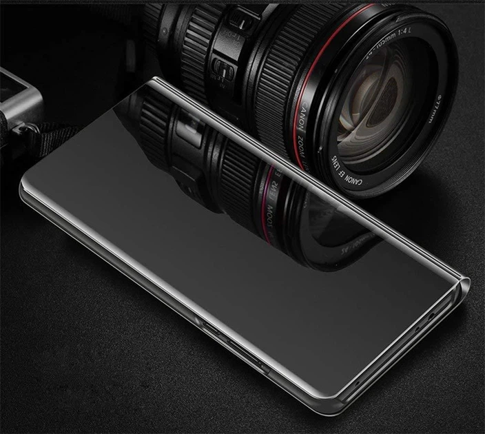 Чехол Mirror для Xiaomi Redmi 8 книжка зеркальная Clear View Black - Фото 4 Чехол Mirror для Xiaomi Redmi 8 книжка зеркальная Clear View Black - изображение 4