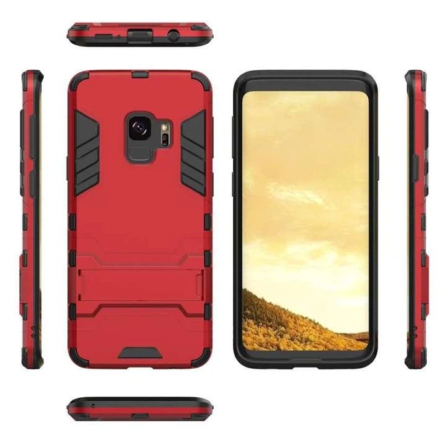 Чехол Iron для Samsung Galaxy S9 / G960 противоударный бампер Броня Red - Фото 4 Чехол Iron для Samsung Galaxy S9 / G960 противоударный бампер Броня Red - изображение 4