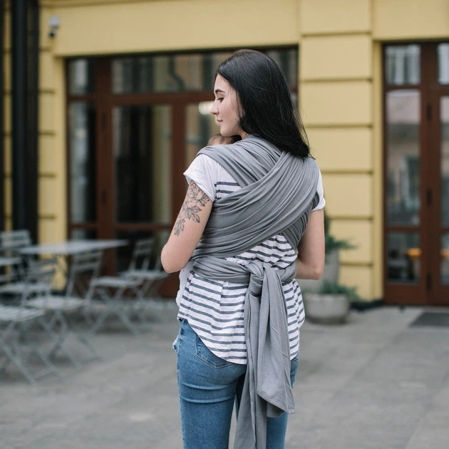 Слинг-шарф Love & Carry Темно-серый (LC420) - изображение 4