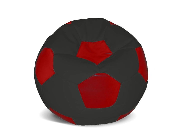 Пуф М'яч 1 метр Оксфорд Крісло-мішок Ardent Чорно-червоний - зображення 1