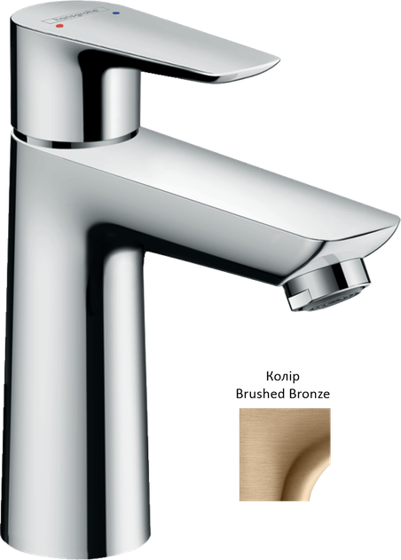 Смеситель для умывальника Hansgrohe Talis E 110 с донным клапаном pop-up Brushed Bronze 71710140 - изображение 2