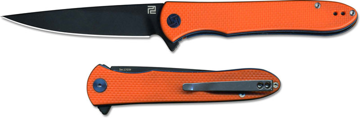 Карманный нож Artisan Shark Black Blade, D2, G10 Flat (2798.02.12) - изображение 1