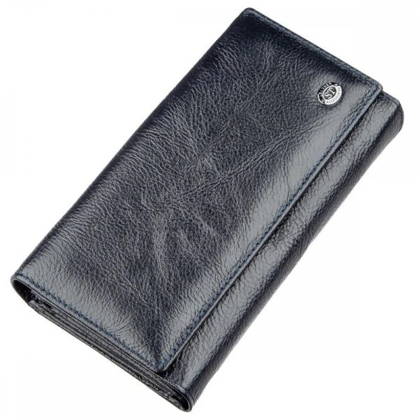 Женский тёмно-синий кошелёк-визитница из натуральной кожи ST Leather 18880 Темно-синий - Фото 1 Женский тёмно-синий кошелёк-визитница из натуральной кожи ST Leather 18880 Темно-синий - изображение 1