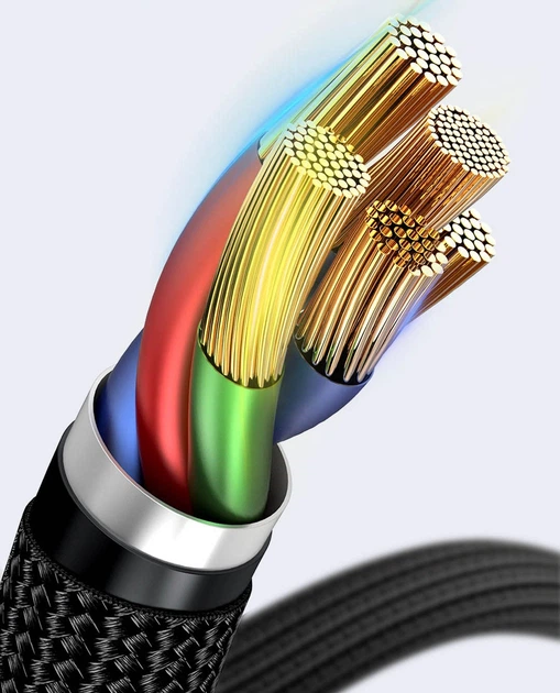 Кабель Baseus Cafule 3A PD 2.0 60W, Quick Charge 2.0, USB Type-C на USB Type-C, 0,5м, Черно-Красный (1908214202) - Фото 6 Кабель Baseus Cafule 3A PD 2.0 60W, Quick Charge 2.0, USB Type-C на USB Type-C, 0,5м, Черно-Красный (1908214202) - изображение 6