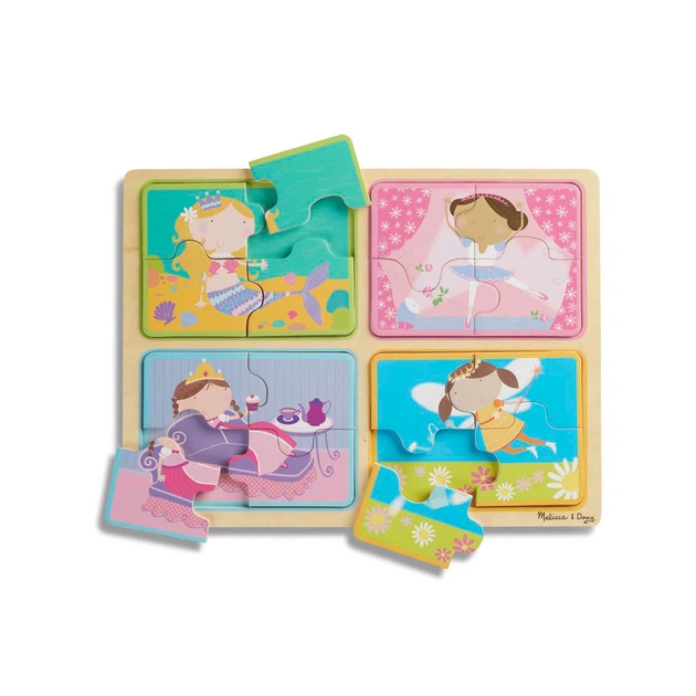 Деревянные пазлы в футляре Natural Play Wooden Puzzle: Little Princesses Маленькие принцессы Melissa & Doug MD31365 - Фото 2 Деревянные пазлы в футляре Natural Play Wooden Puzzle: Little Princesses Маленькие принцессы Melissa & Doug MD31365 - изображение 2