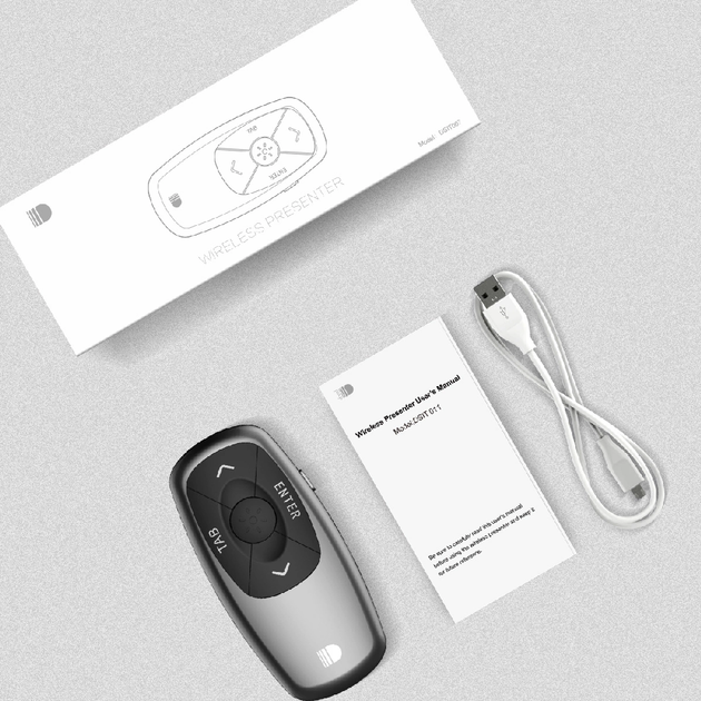 Презентер беспроводной с лазерной указкой Doosl со встроенной батареей черный (DSIT011-BL) - Фото 4 Презентер беспроводной с лазерной указкой Doosl со встроенной батареей черный (DSIT011-BL) - изображение 4