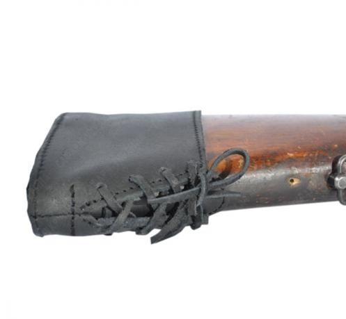 Затыльник кожаный на приклад Волмас 10020/1, на шнуровке, черный (10020/1) - изображение 2