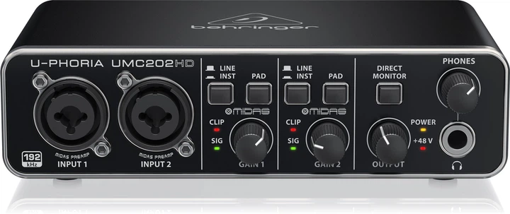 Аудіоінтерфейс Behringer UMC202HD (27000445) - зображення 2
