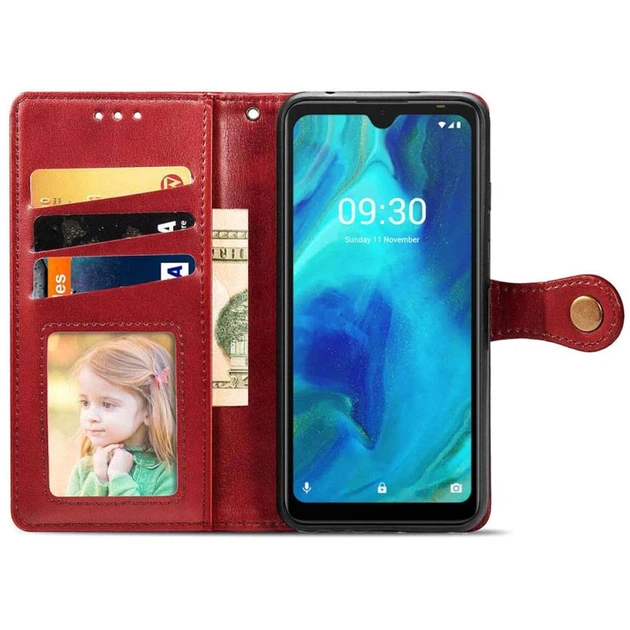 Кожаный чехол книжка GETMAN Gallant (PU) для TECNO POP 5 красный - изображение 3