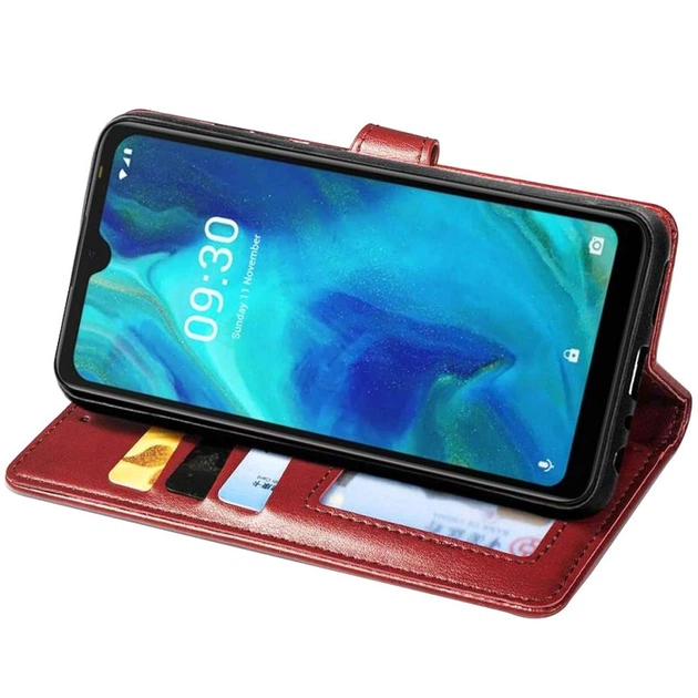 Кожаный чехол книжка GETMAN Gallant (PU) для TECNO POP 5 красный - изображение 4