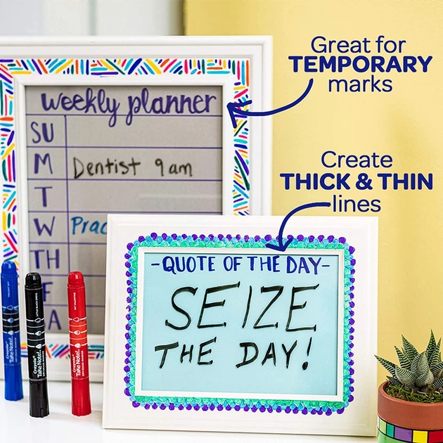 Набір маркерів сухого стирання Crayola Take Note! Low Odor Dry Erase Markers 12 шт. (58-6545) - зображення 7