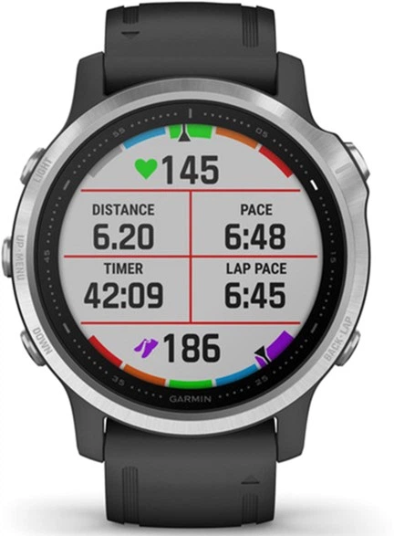 Спортивные часы Garmin Fenix 6S Silver with Black Band (010-02159-01) - изображение 4
