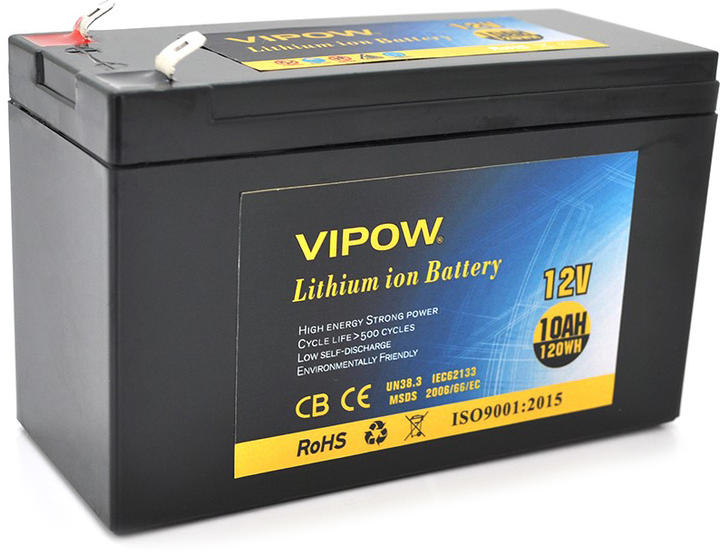  батарея литиевая Vipow 12 V 10A с элементами Li-ion .