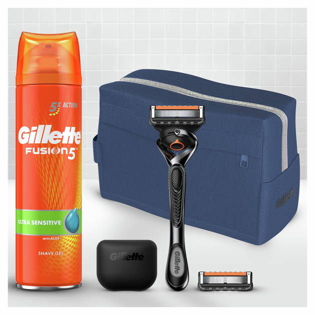 Подарунковий набір для чоловіків Gillette Бритва ProGlide + 2 змінних касети + Гель для гоління 200 мл (7702018600021) - Фото 2 Подарунковий набір для чоловіків Gillette Бритва ProGlide + 2 змінних касети + Гель для гоління 200 мл (7702018600021) - зображення 2