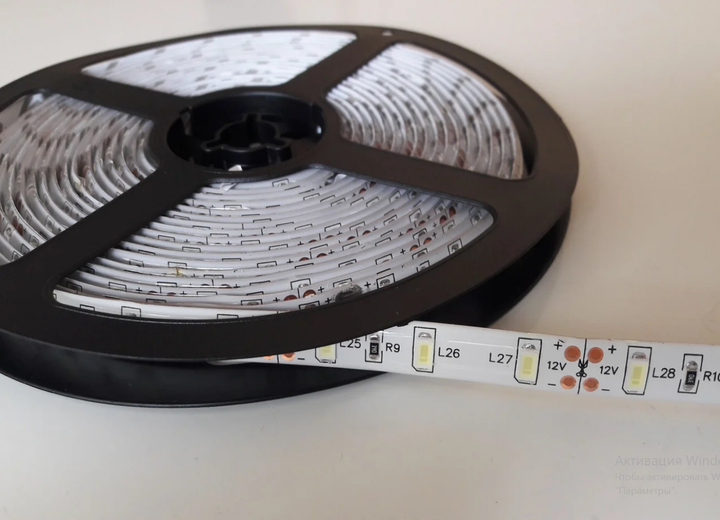 Яркая светодиодная лента в силиконе с клейкой основой SMD 5050 60 LEDs/M 5м 12V IP65 Белая - изображение 6