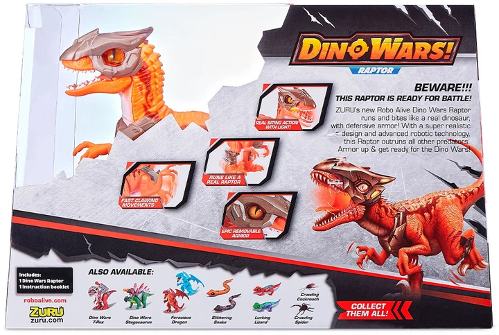 Figurka Zuru Robo Alive Wojna dinozaurów Raptor (4894680016286) - obraz 6