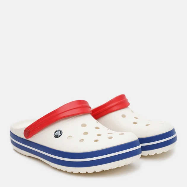 Чоловічі крокси Crocs Jibbitz Crocband 11016-11I-M9/W11 42-43 27 см Білі з блакитним (191448103153) - зображення 2