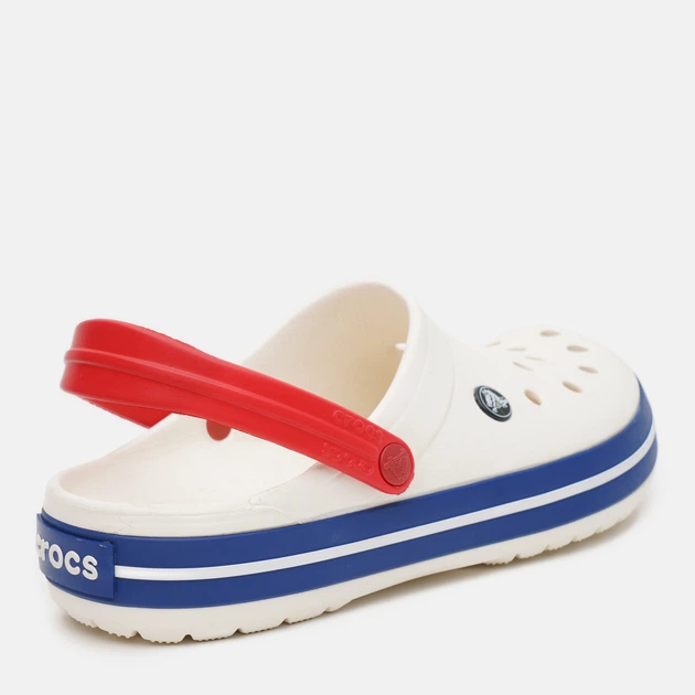 Чоловічі крокси Crocs Jibbitz Crocband 11016-11I-M9/W11 42-43 27 см Білі з блакитним (191448103153) - зображення 4