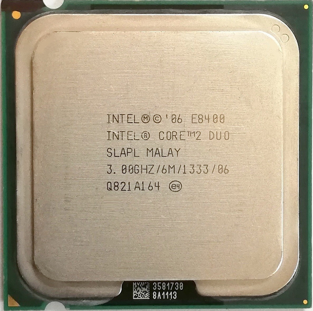 Процессор Intel Core 2 Duo E8400 C0 SLAPL 3.00 GHz 6 MB Cache 1333 MHz ...