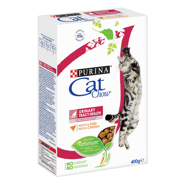 Сухой корм для кошек, для поддержания мочевой системы Cat Chow Urinary Tract Health 400 г (курица) - Фото 1 Сухой корм для кошек, для поддержания мочевой системы Cat Chow Urinary Tract Health 400 г (курица) - изображение 1