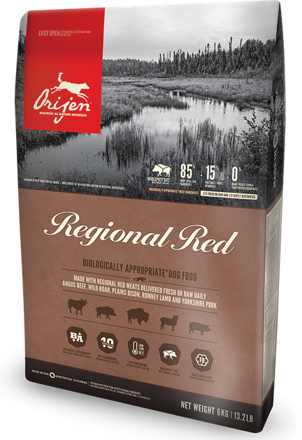 Сухой корм Orijen Regional Red Dog 6 кг для собак всех пород и возрастов (говядина, кабан, бизон, ягненов, - Фото 1 Сухой корм Orijen Regional Red Dog 6 кг для собак всех пород и возрастов (говядина, кабан, бизон, ягненов, - изображение 1