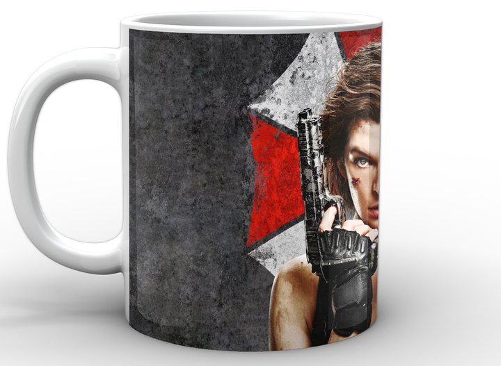 Кружка GeekLand белая Resident Evil Обитель зла элис на фоне лого RE.02.015 - изображение 3