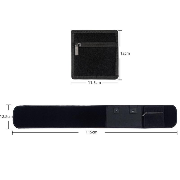 Пояс-кобура Kosibate эластичный для скрытого ношения пистолета черный (H124) - изображение 2