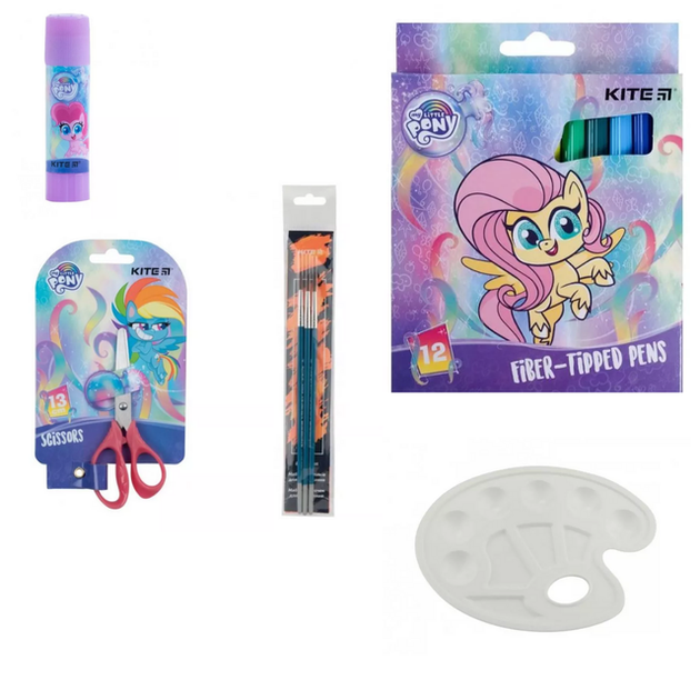 Набір канцтоварів першокласника Kite для дівчинки K21-S03 My Little Pony поні - Фото 5 Набір канцтоварів першокласника Kite для дівчинки K21-S03 My Little Pony поні - зображення 5