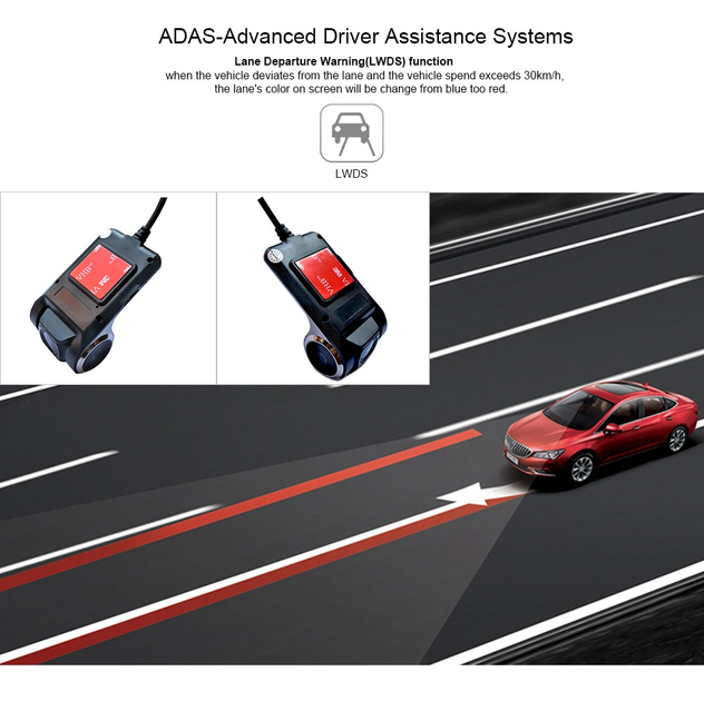 Автомобільний USB відеореєстратор, для Android система ADAS - зображення 6