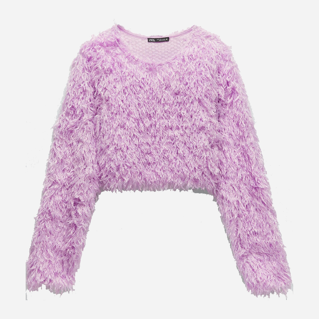 sweater with fur sleeves zara