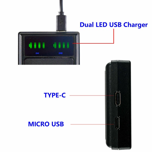 Зарядний пристрій Alitek LCD USB для двох акумуляторів Sony NP-BN1 / Casio NP-120 (36071) - зображення 11