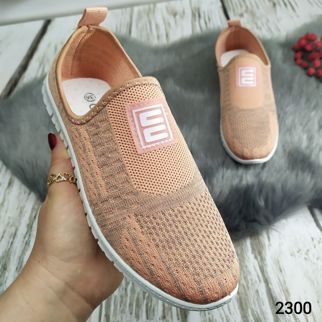 Мокасины женские Gipanis персиковые текстильные 36р(23,5 см) от ...