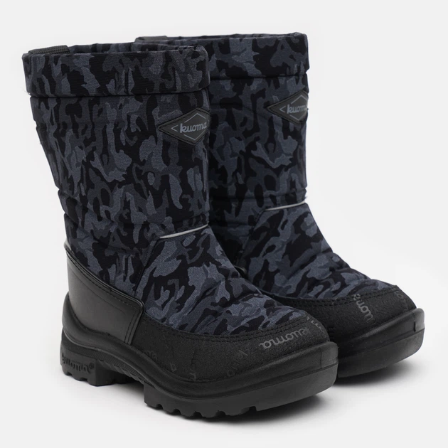 Śniegowce chłopięce Kuoma Putkivarsi 1203-0337 32 20.9 cm Czarne z szarym (6410901256323) - obraz 2