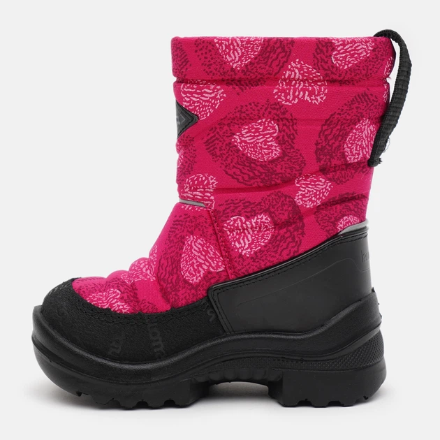 Дитячі зимові чоботи-дутики для дівчинки Kuoma Putkivarsi wool 1303-3753 21 13.5 см Темно-червоні з бордовим і рожевим (6410901445215) - зображення 3