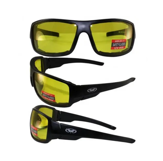 Защитные очки с уплотнителем Global Vision Italiano-Plus (yellow) (1ИТАЛ-30П) - изображение 2