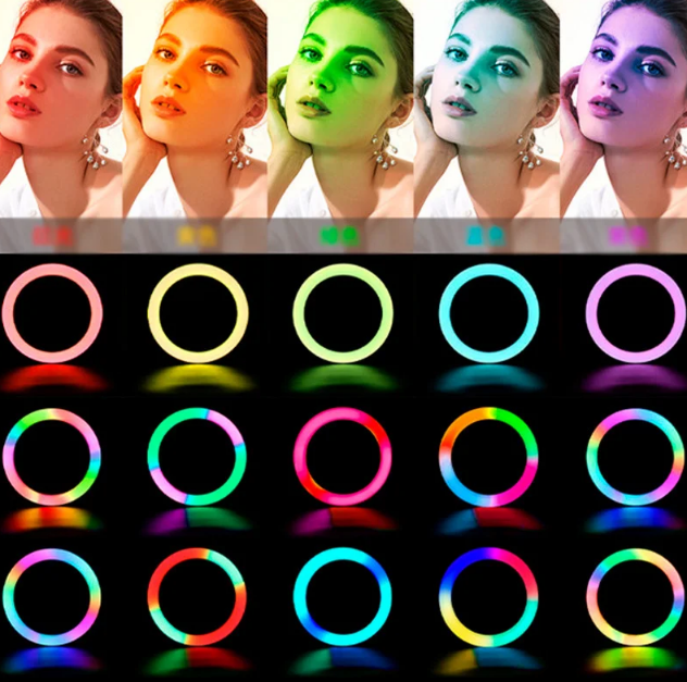 Светодиодная кольцевая LED лампа MJ36 RGB Soft Ring Light 36 см (без штатива) - Фото 5 Светодиодная кольцевая LED лампа MJ36 RGB Soft Ring Light 36 см (без штатива) - изображение 5