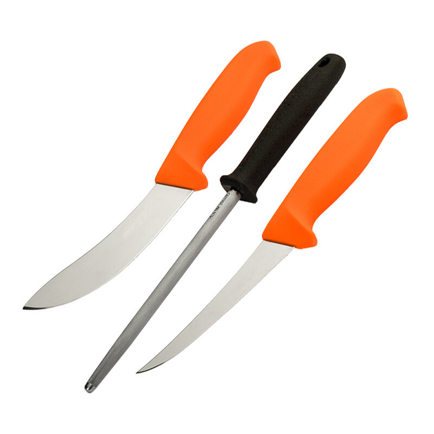 Набір Morakniv Hunting Set Orange 2 Knives + Sharpener (12098) - зображення 1