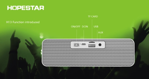 Портативная Bluetooth колонка Hopestar H13 Grey Aurora - Фото 3 Портативная Bluetooth колонка Hopestar H13 Grey Aurora - изображение 3