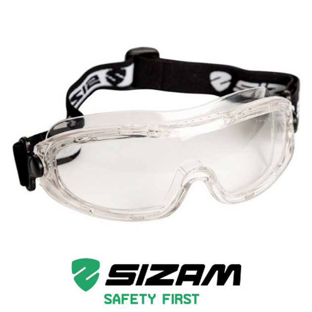 Очки защитные закрытого типа с непрямой вентиляцией 2820 Sizam Soft Vision прозрачные 35056 - изображение 1