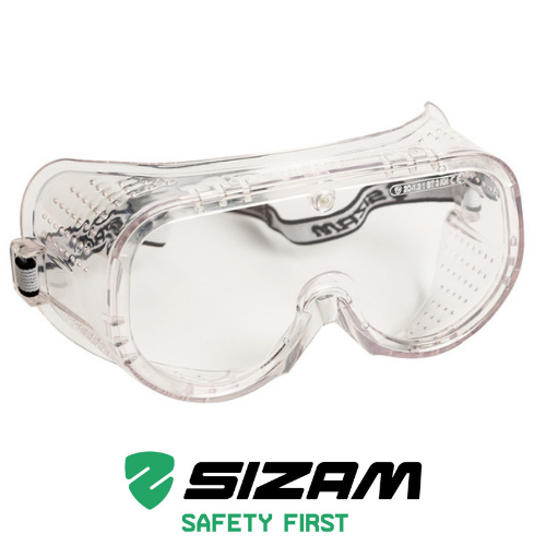Очки защитные закрытого типа с прямой вентиляцией 2610 Sizam Vision прозрачный 35054 - изображение 2