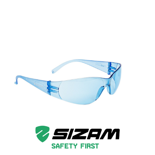 Очки защитные открытого типа 2727 Sizam I-Fit голубые 35060 - изображение 1