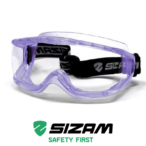 Окуляри захисні закриті з непрямою вентиляцією 2890 Sizam Super Vision II фіолетові 35070 - зображення 1