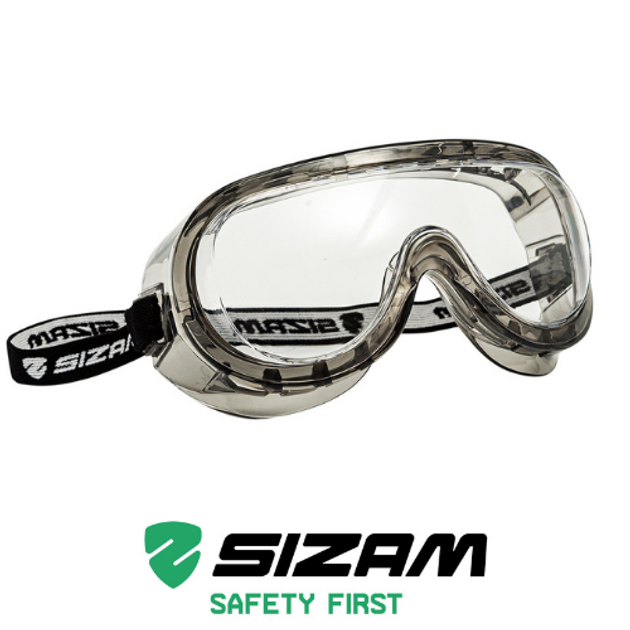 Очки защитные герметичные закрытого типа Sizam Super Vision серые 35071 - изображение 2