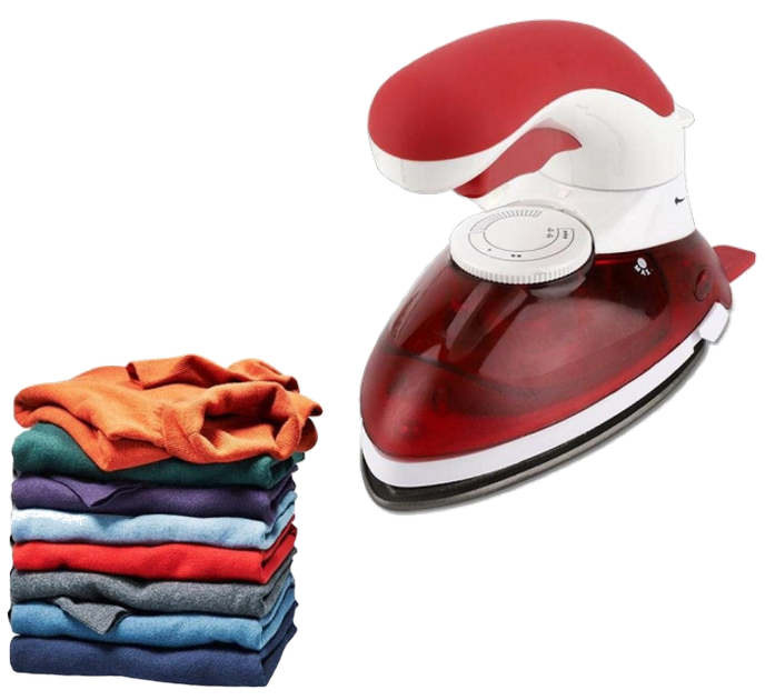 Ручной паровой отпариватель с щеткой Mini Steam Iron HT-558B Красный - изображение 3