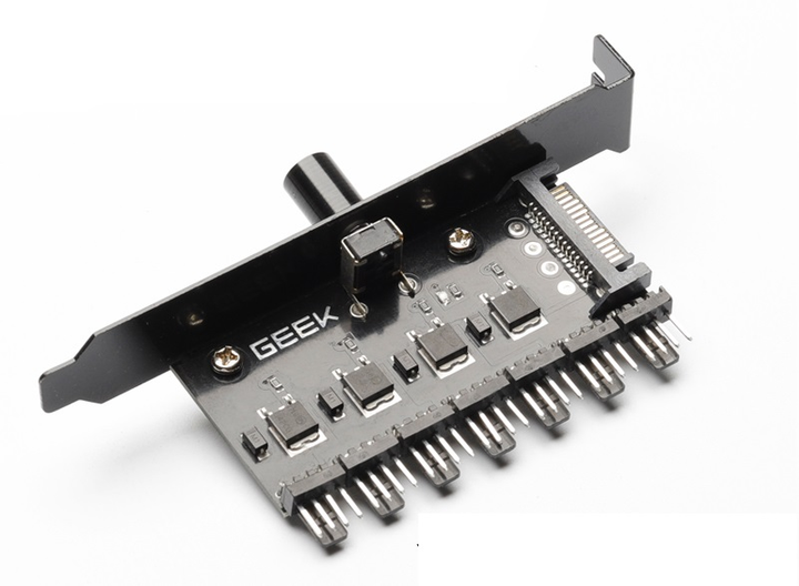 Реобас GEEK SATA на 7 кулеров 4 pin / 3 pin (в PCI слот) Fan Hub - изображение 3