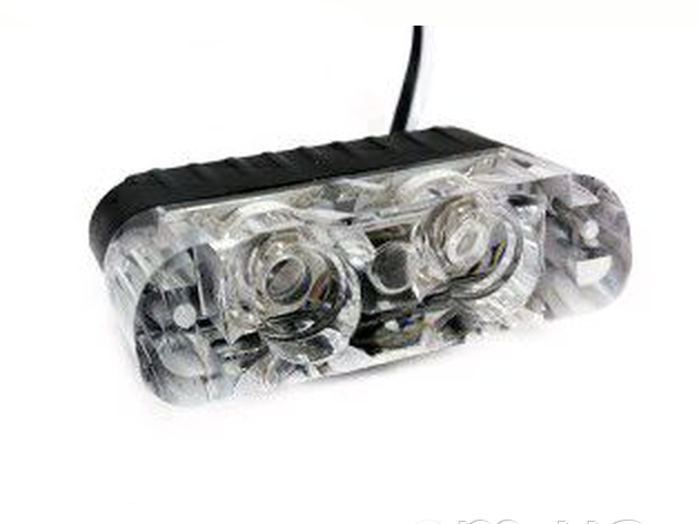 Стробоскоп светодиодный 12V DRL 50*25*13мм 4*2LED Red/Blue с пультом 9202R/B - изображение 2